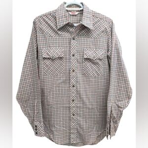 Levi's vintage Western plaid button down shirt size M